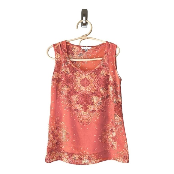 CAbi # 268 Merrow Edge‎ Orange Garden Floral Sleeveless Top in Size XS casual - Picture 3 of 14